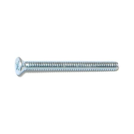 Midwest Fastener #6-32 x 1-1/2 in Phillips Flat Machine Screw, Zinc Plated Steel, 100 PK 07267